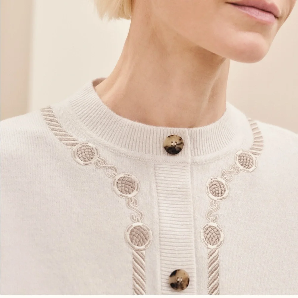 HP!🦋Authentic Hermes Cardigan Size 34 - Picture 2 of 11